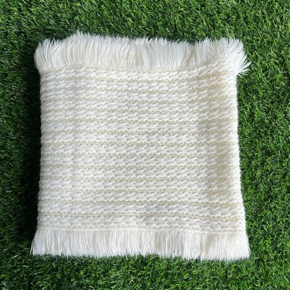 FAIRWEATHER Ivory & Gold Infinity Scarf